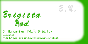 brigitta mod business card